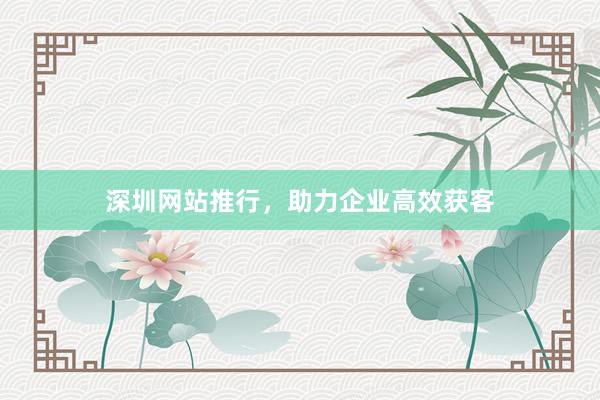 深圳网站推行，助力企业高效获客