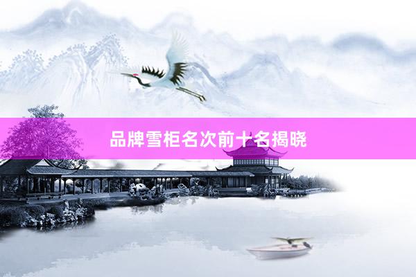 品牌雪柜名次前十名揭晓